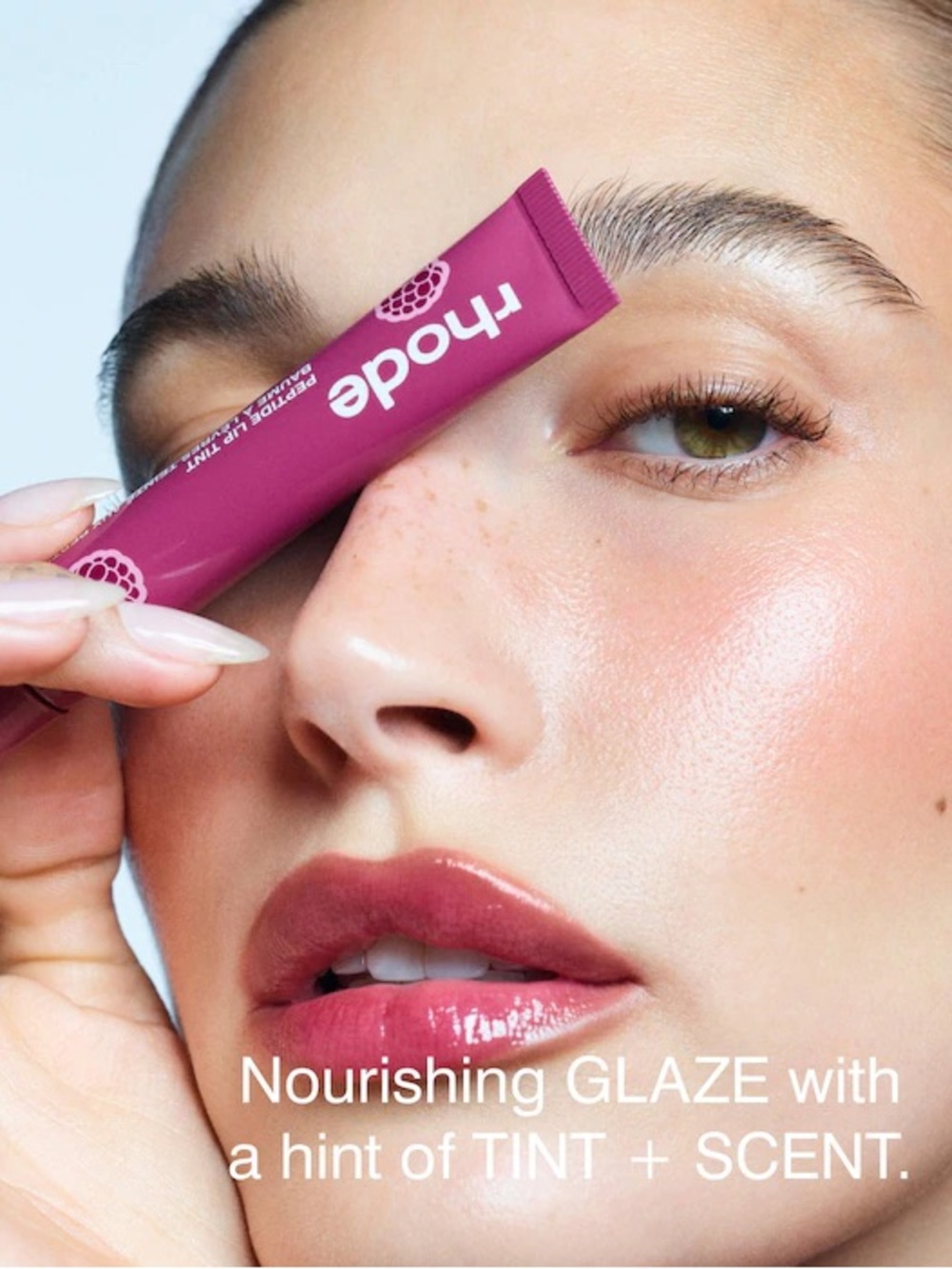 rhode Limited Edition Scented Peptide Lip Tint Nourishing Glaze Raspberry Jelly